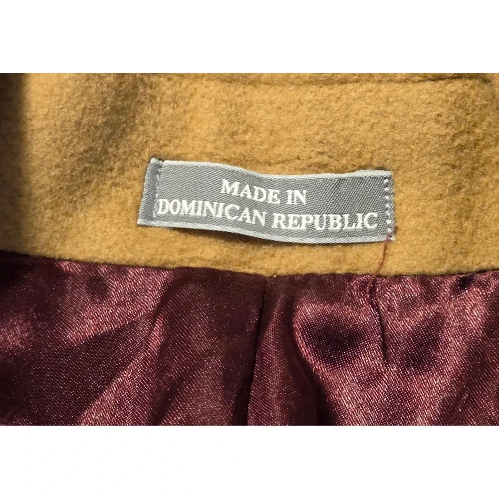 Michael Kors Mid-Length Single Breasted Camel Overcoat Mens 40R Wool Cashmere